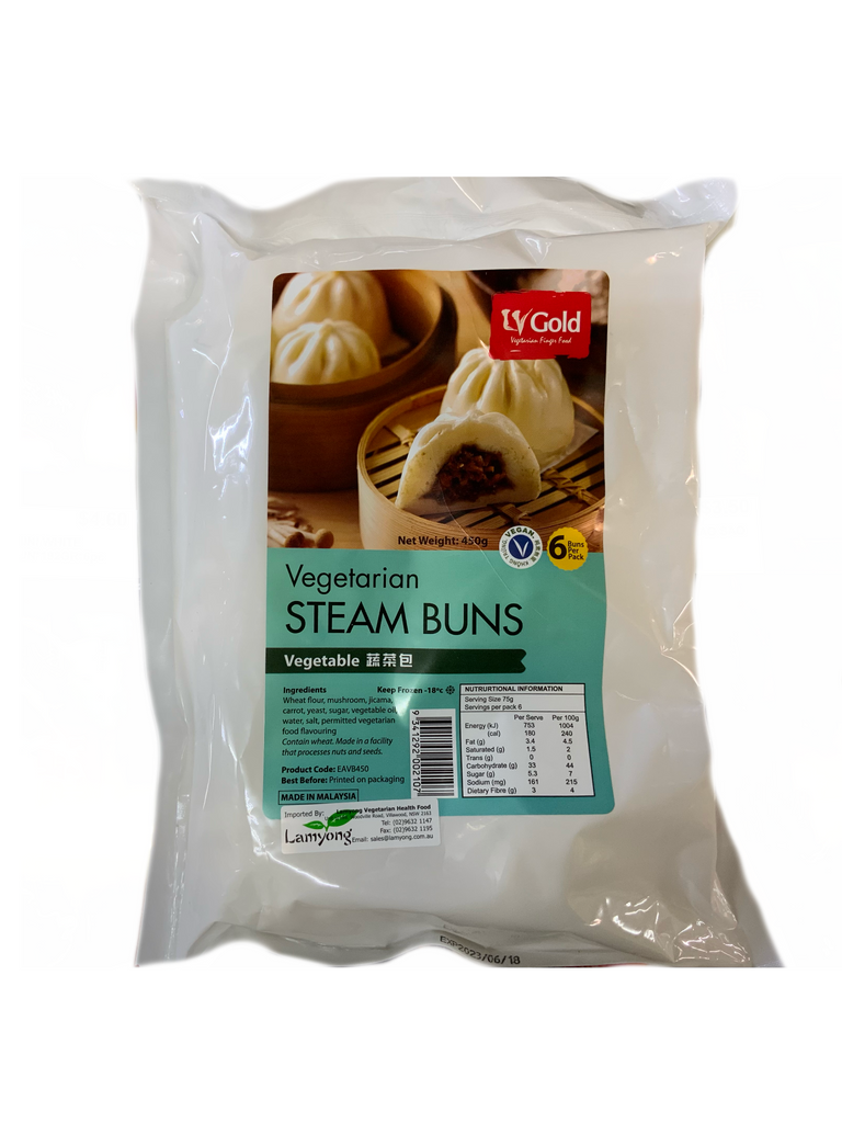 Lvgold Vegetarian Steam Buns 6 Buns 450g