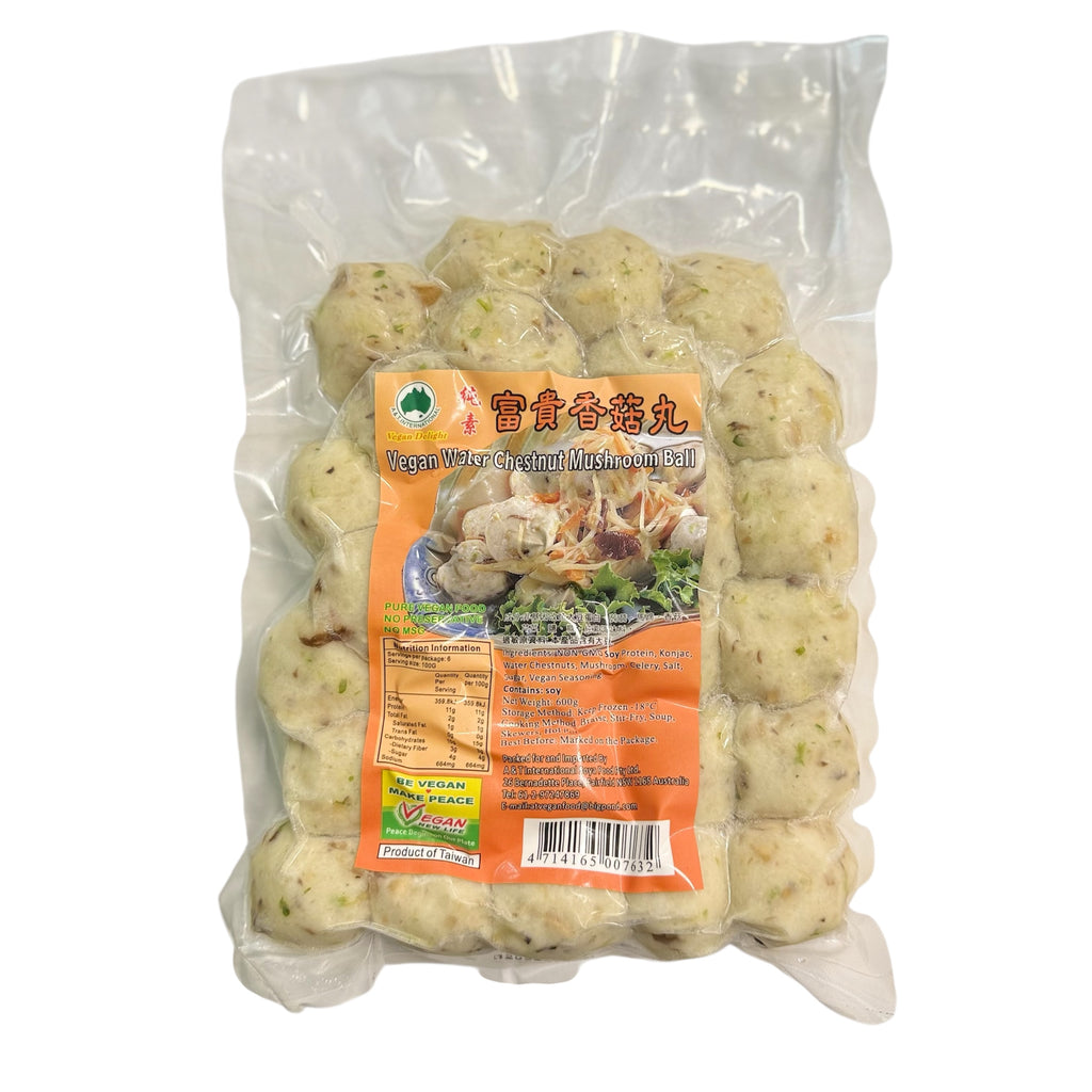 A&T Vegan Water Chestnut Mushroom Ball 600g