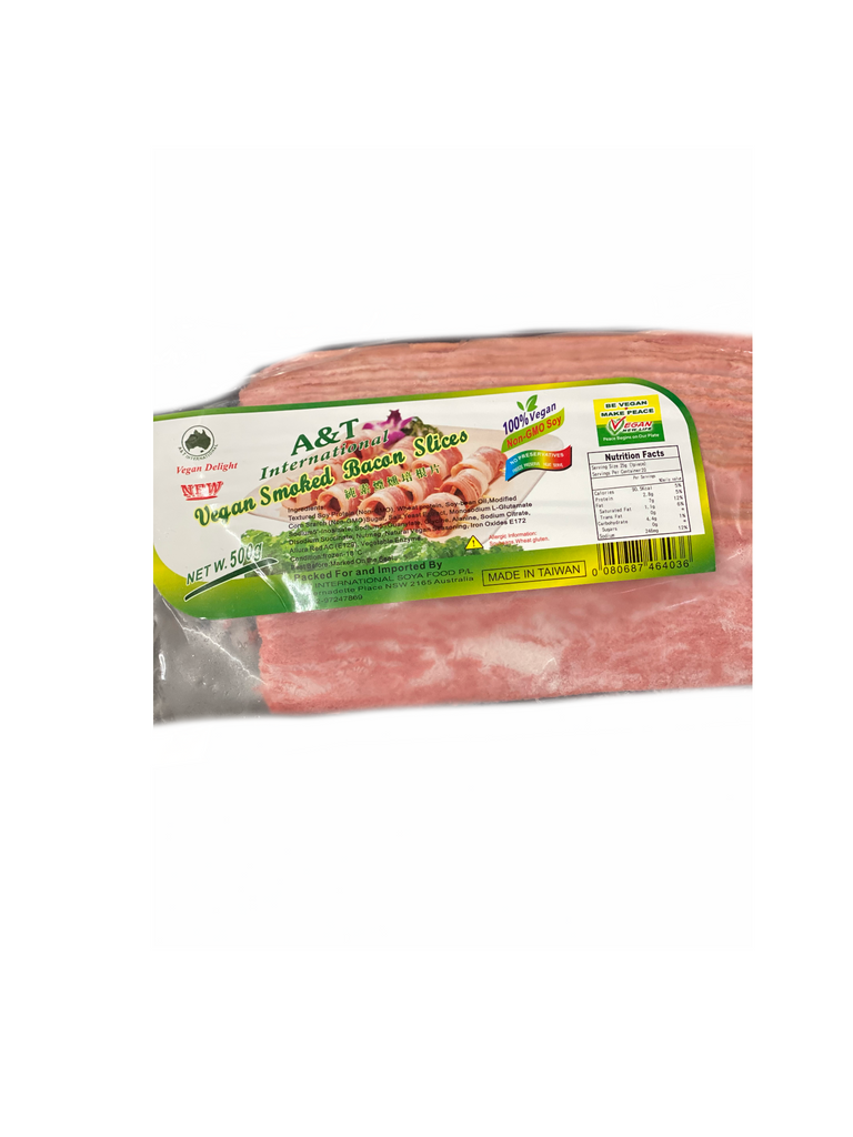 A&T Vegan Smoked Bacon Slices 500g