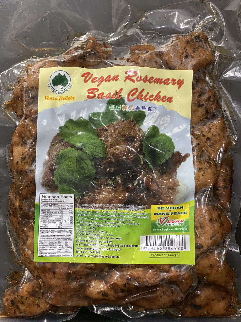 A&T Vegan Rosemary Basil Chicken 300g