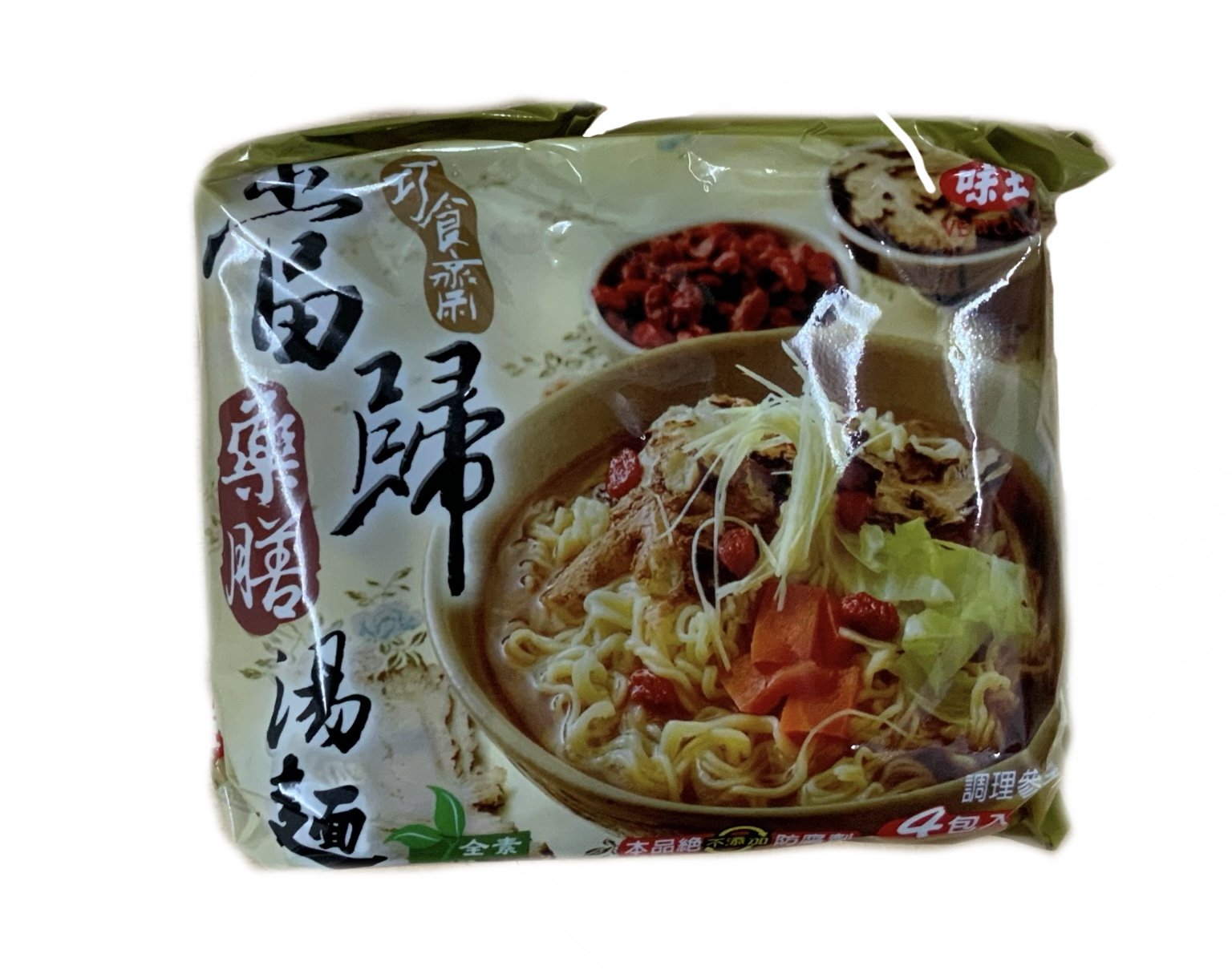 Ve Wong Instant Oriental Noodles Soup Chinese Herb Angelica Flavour 4 ...