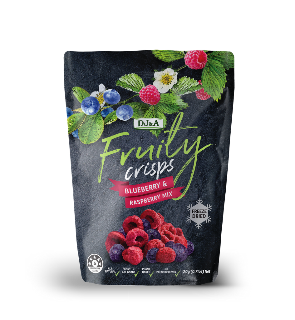DJ&A Fruity Crisps Blueberry & Raspberry Mix 20g